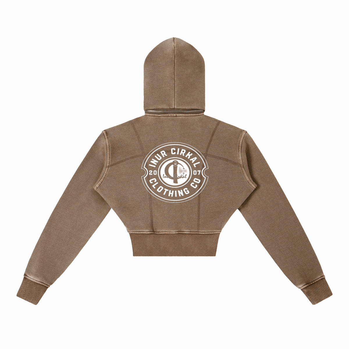 Stamped Cropped Hoodie
