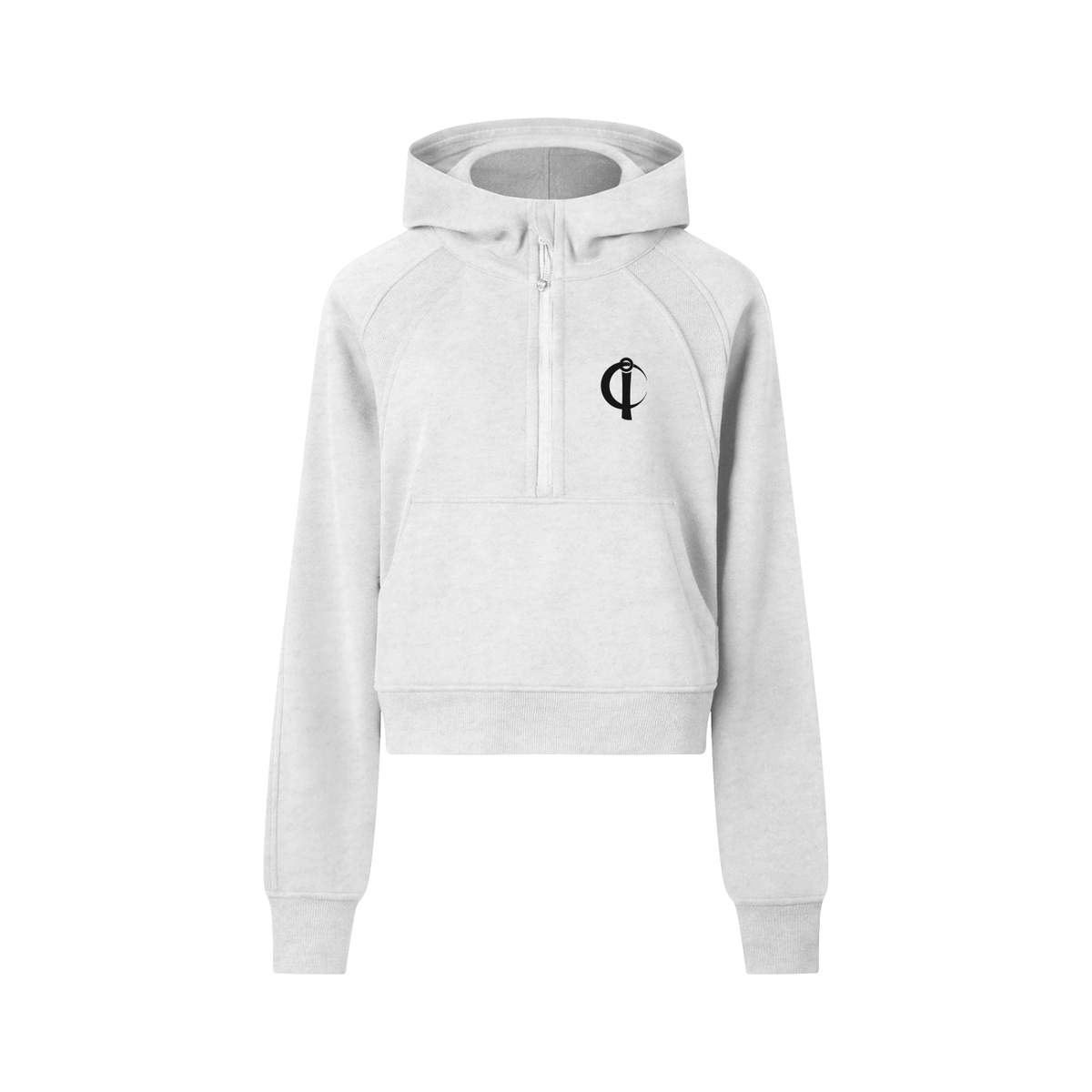 IC individual Cropped Half-Zip Hoodie