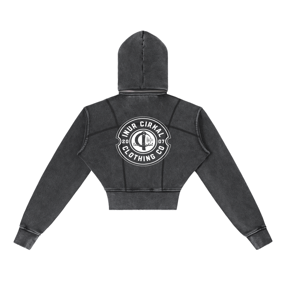 Stamped Cropped Hoodie
