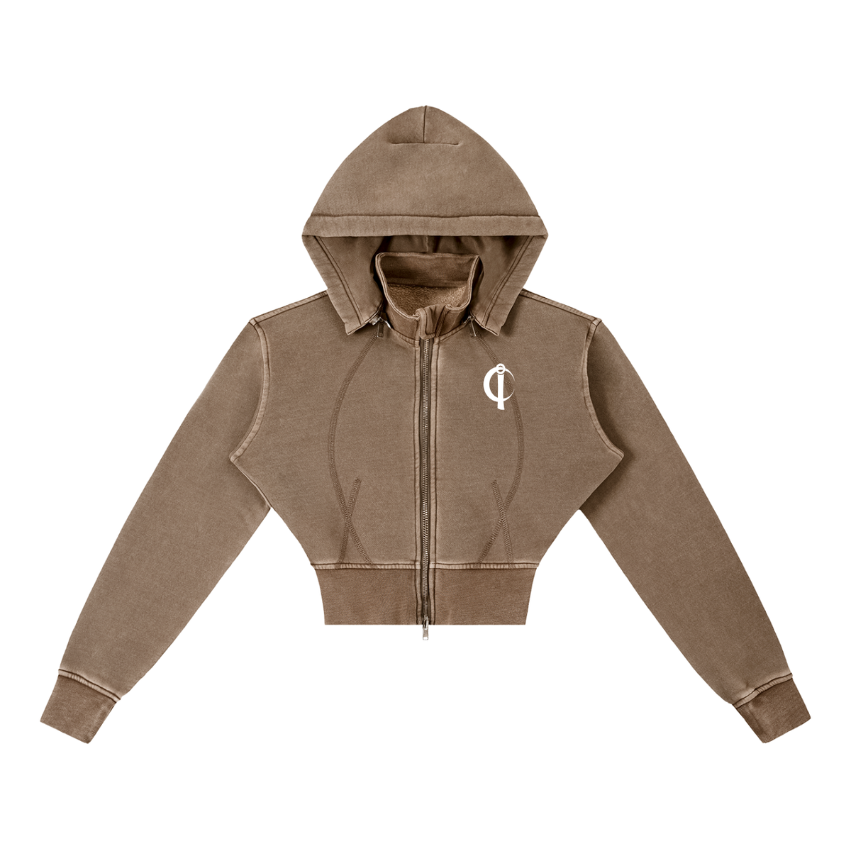 Stamped Cropped Hoodie