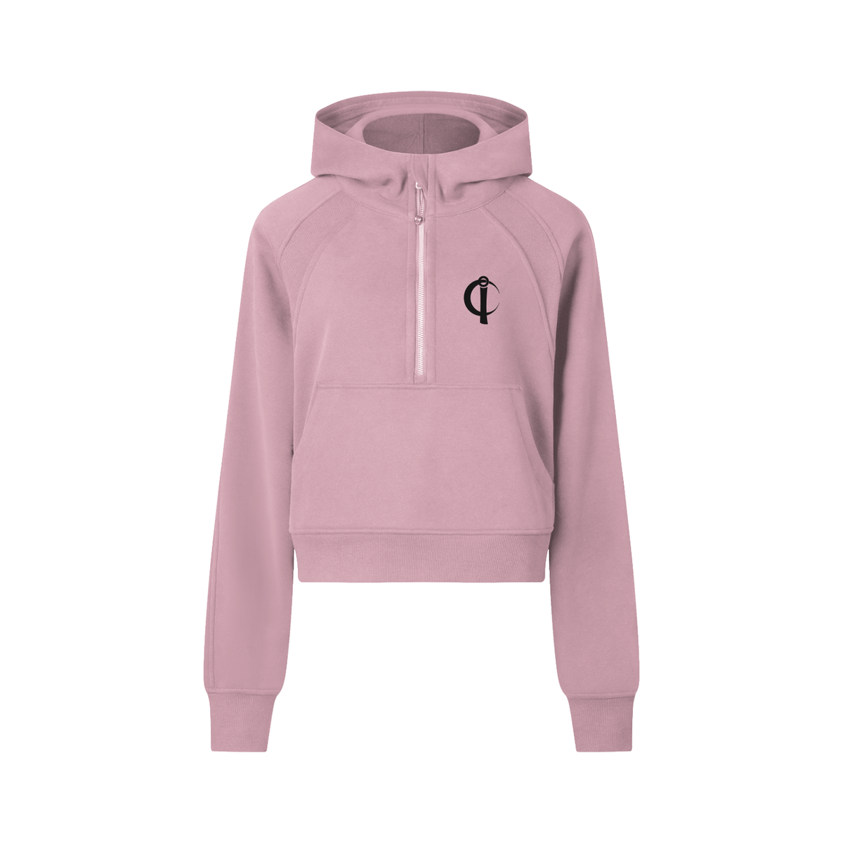 IC individual Cropped Half-Zip Hoodie