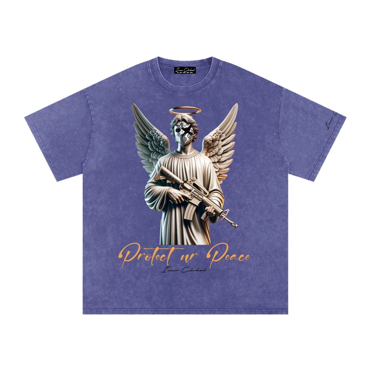 Protect Ur Peace | Vintage Washed Oversized Tee