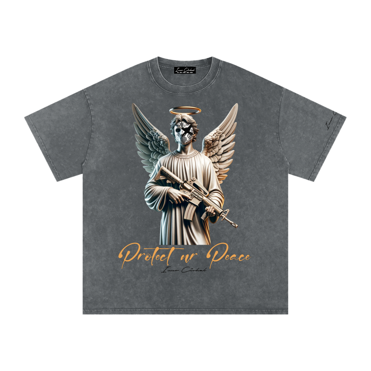 Protect Ur Peace | Vintage Washed Oversized Tee