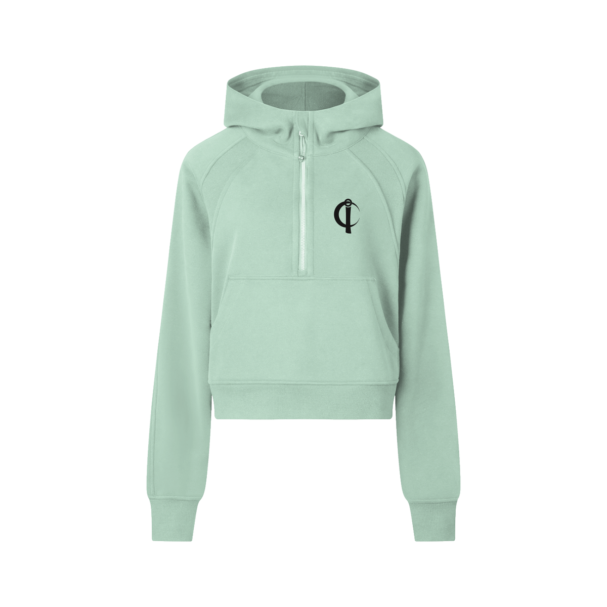 IC individual Cropped Half-Zip Hoodie