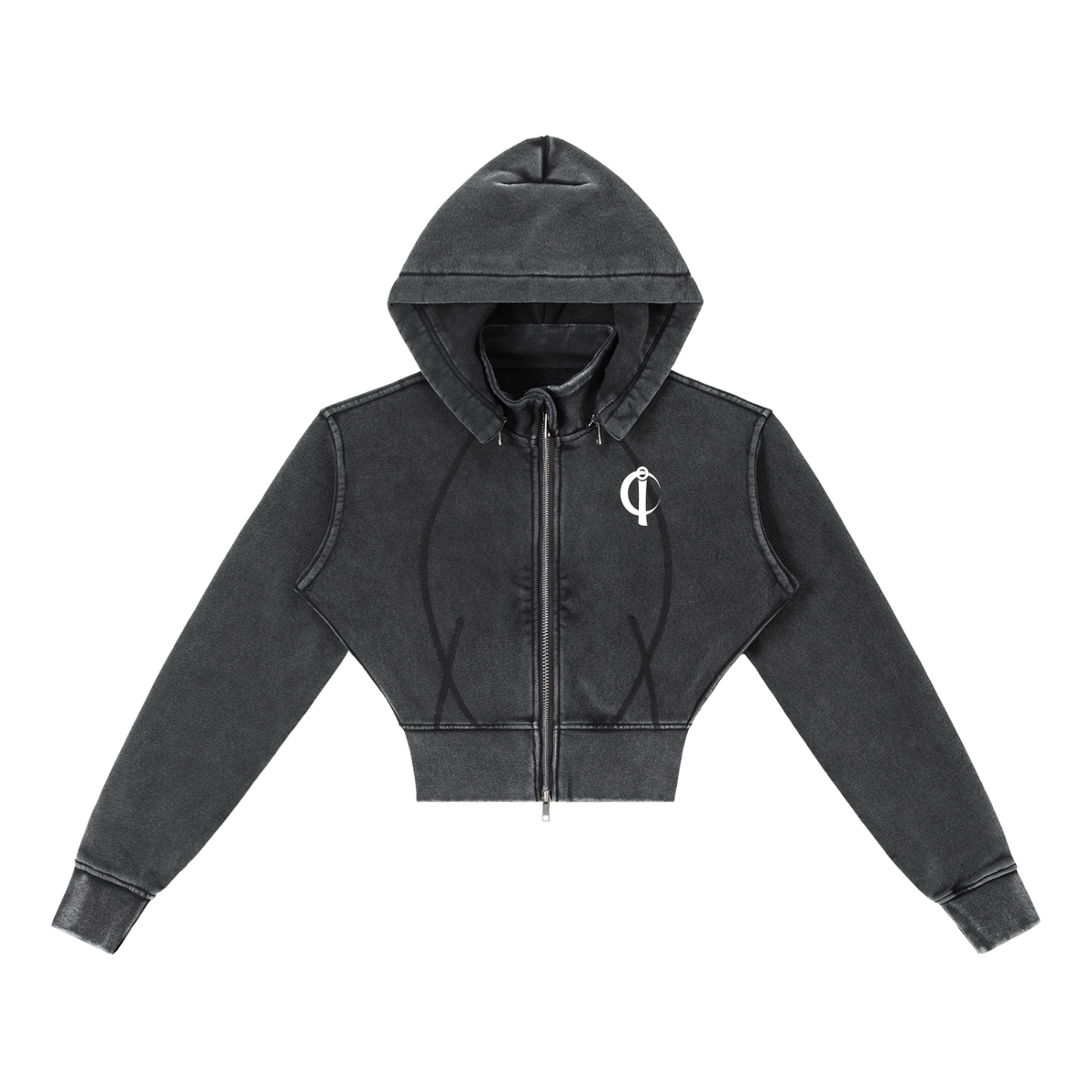 Stamped Cropped Hoodie