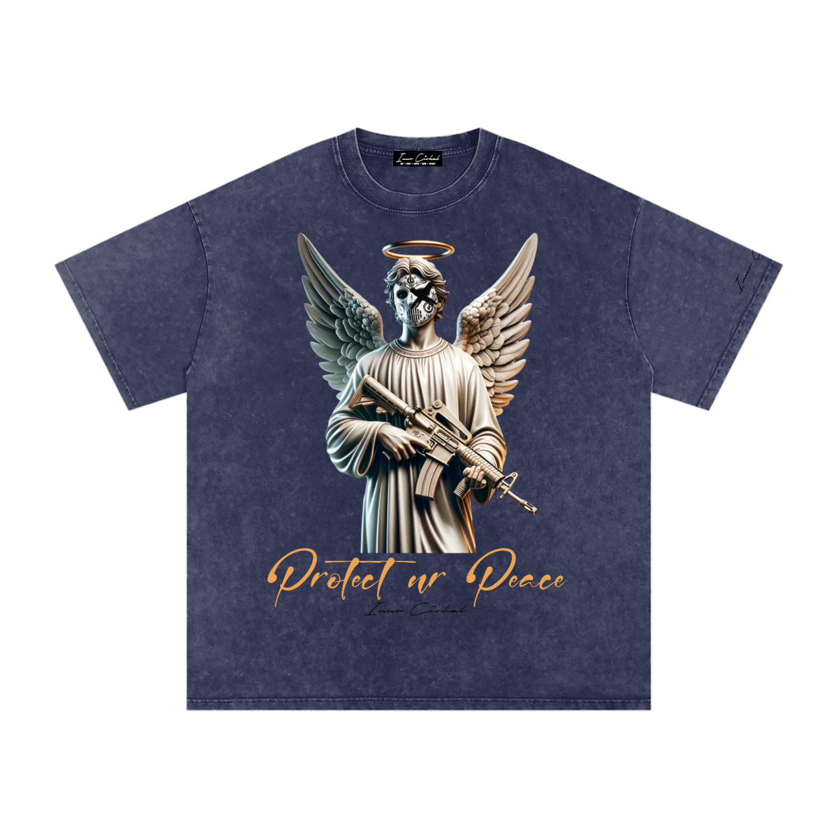 Protect Ur Peace | Vintage Washed Oversized Tee