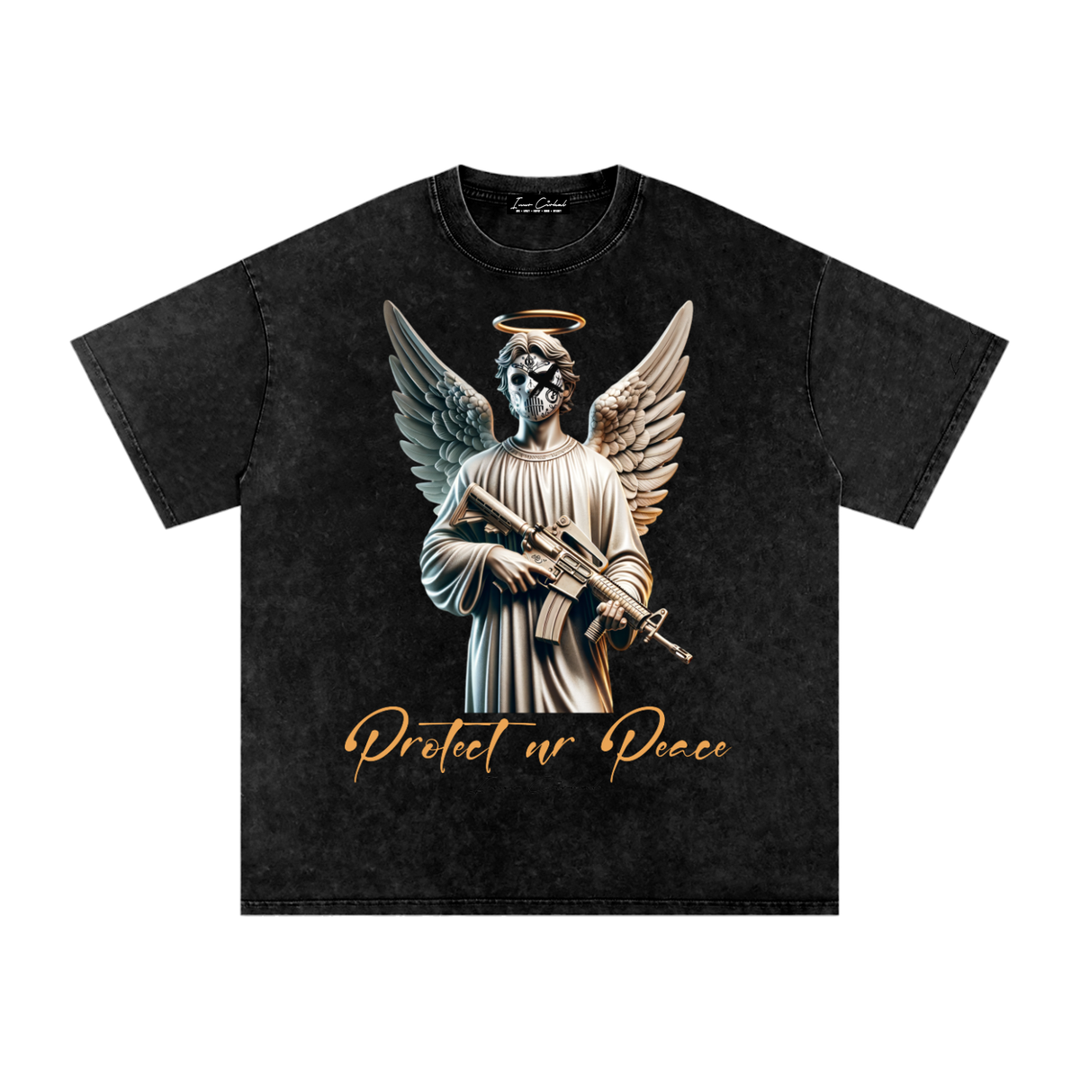 Protect Ur Peace | Vintage Washed Oversized Tee