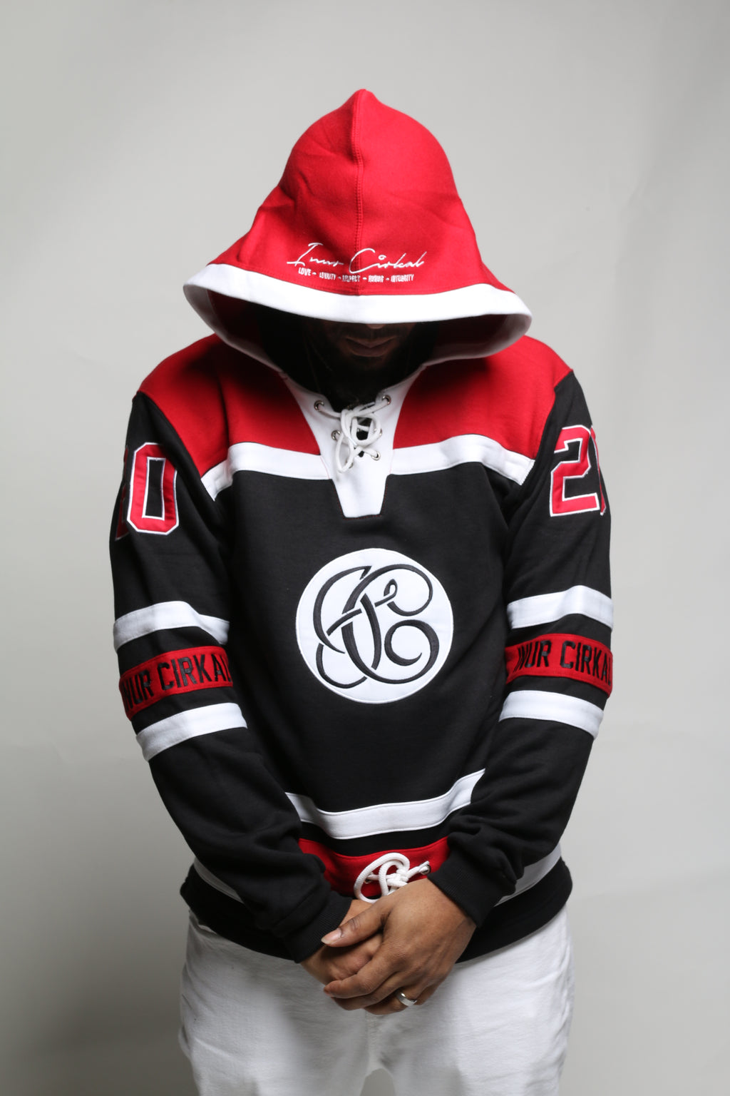 Hockey jersey hoodie (red)