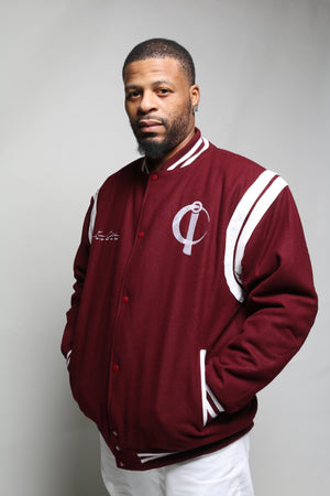 Signature Varsity Jacket (Burgundy)