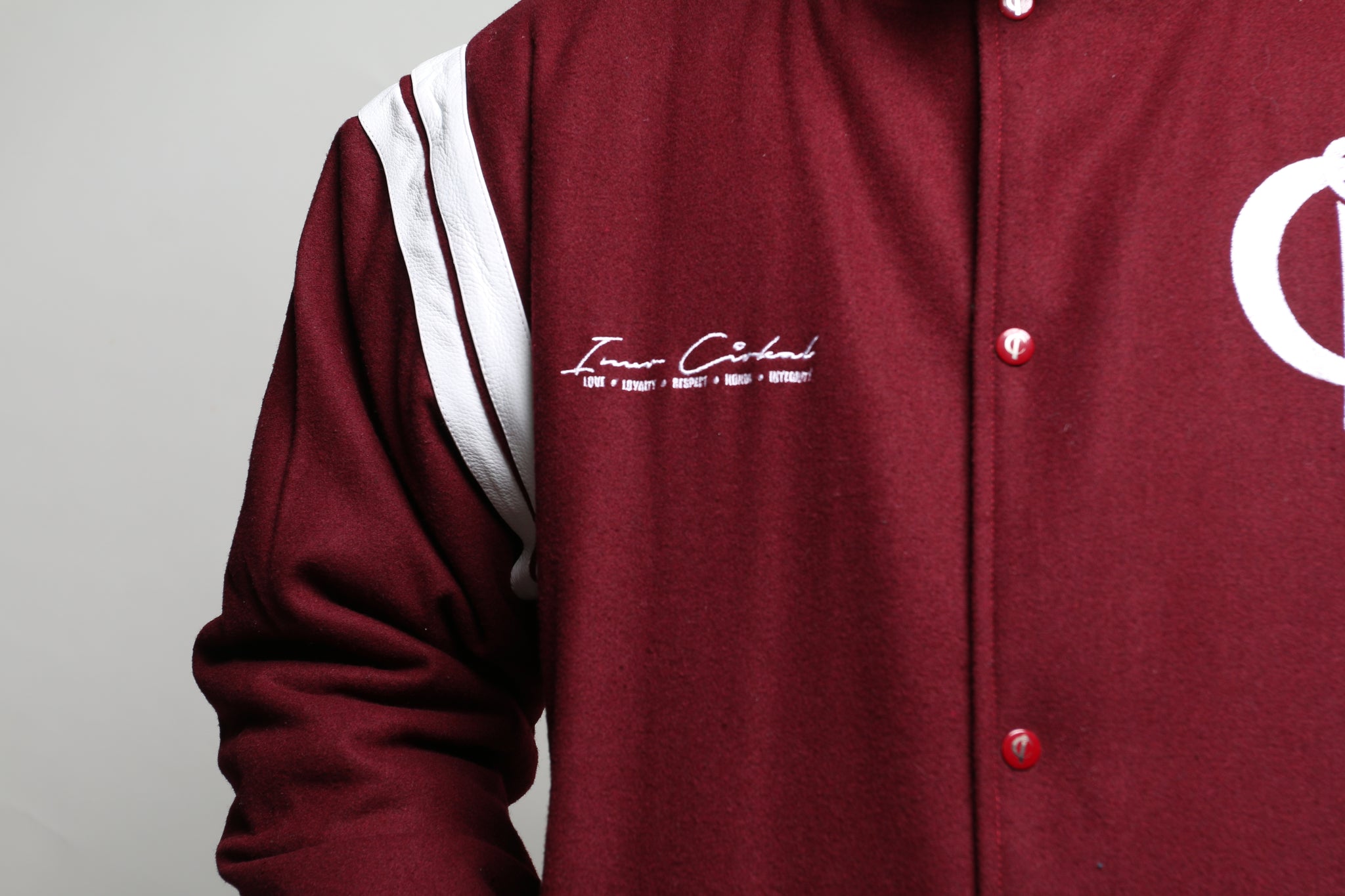 Signature Varsity Jacket (Burgundy)