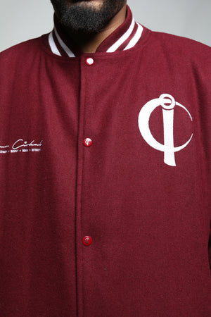 Signature Varsity Jacket (Burgundy)